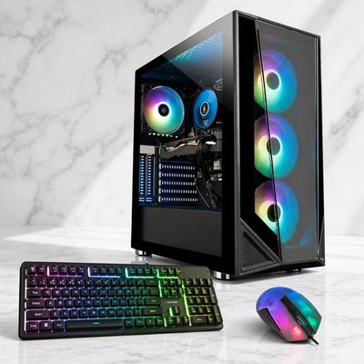 iBuyPower Gaming Desktop i7 Up 4.6GHz 16GB RAM 512G SSD RTX 3050 ARGB Win11 Wifi