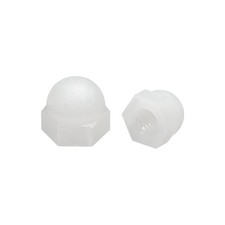 M4 dado cieco esagonale Acorn a cupola dadi per viti Bulloni bianco 20pz