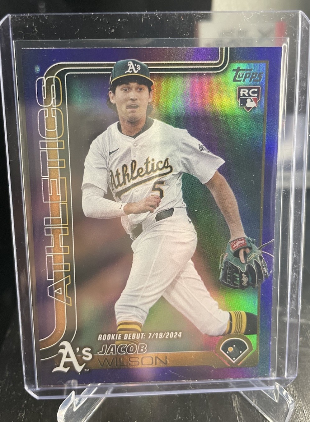 2025 Topps Update Jacob Wilson RC Purple /250 Rainbow Foil SP #US180 Rookie