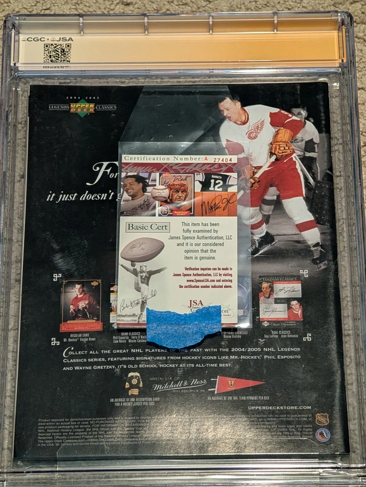 SIDNEY CROSBY Beckett Hockey Signed Auto CGC 9.4 JSA - Image 2 of 3