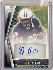 2022 Sage High Series Autographs Black #A-JJH Jj Howland RC Rookie AUTO