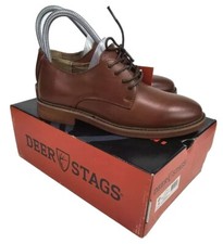 Deer Stags Boy's Shoes 4 1/2 M Denny Oxford dress Dark Luggage Big Kid New
