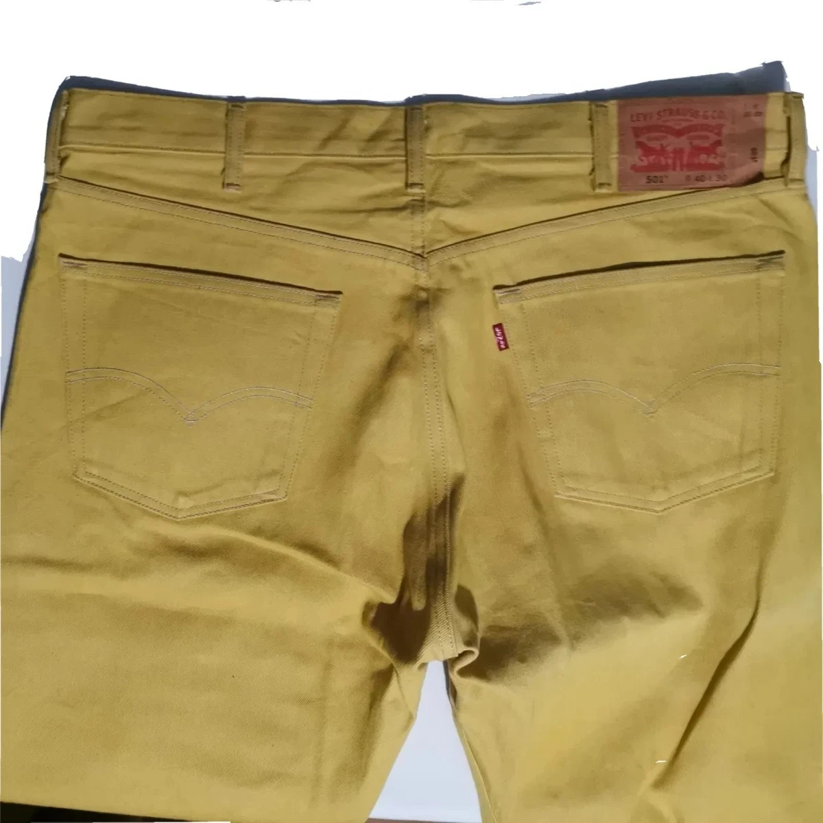 Levis 501 W40 L30 Levi Strauss vintage retro harvest gold mustard 40x30 straight