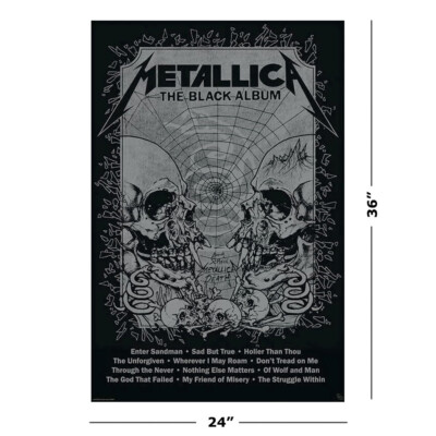 アート・デザイン・音楽 The Black Photo Album / Steidl Metallica - Music Poster (The Black Album - Album Cover) (Size: 24