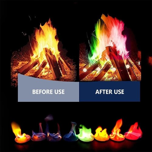 Buntes Feuer, Buntes Feuerpulver, Magic Fire Pulver, Bunte Flamme Farbwechsel Po - Bild 4 von 8