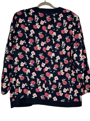 Maggie Lawrence Collection womens long sleeve button floral blazer size 14/16 - Picture 2 of 9