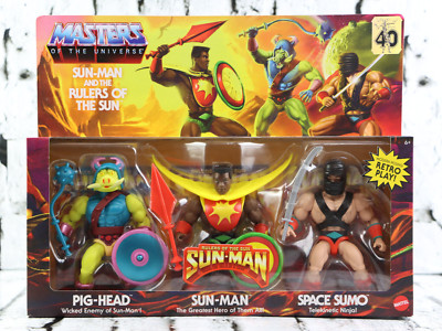 Masters Of The Universe Pig Head Sun-Man Space Sumo 40th Anniversary 3-Pack