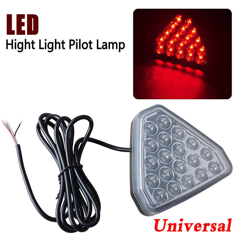 1x F1 Style Triangle 20 LED Rear Stop Tail 3rd Brake Light