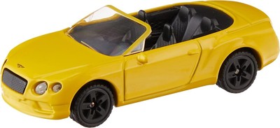 siku 1507, Bentley Continental GT V8 Convertible, Metal/Plastic, Yellow, Toy car