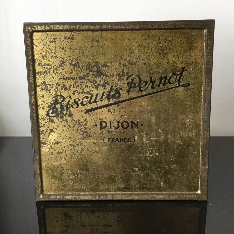 PERNOT BOITE TOLE LITHOGRAPHIEE BISCUITS ART NOUVEAU ART DECO ROMAINE POMPEI - Photo 4/4
