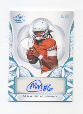 2024 Leaf Trinity Football MAALIK MURPHY AUTO 8/49