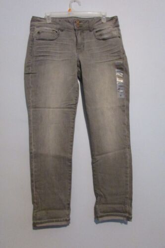 NEW Womens American Eagle Gray Denim Pants Size 12 NWT!!! - 第 1/5 張圖片