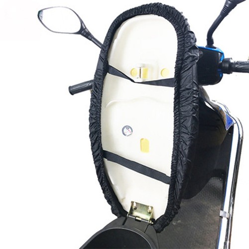 Motorcycle Rain Seat Cover Universal Flexible Waterproof Saddle Cover Black - Picture 9 of 50