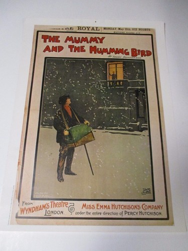 The Mummy And The Humming Bird Vintage Poster of the English Gaslight TheaterNY 