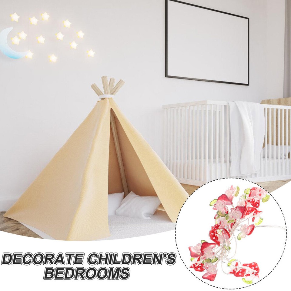 Mushroom Christmas Lights Battery Powered Solar Fall Leaf Child eBay