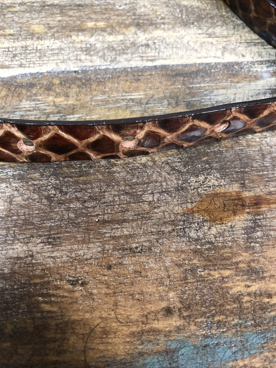 Leighelena Genuine Python‎ Women\'s Belt USA Brown Double Wrap 67 in Velvet Bag Leighelena Genuine Python Women main image 4