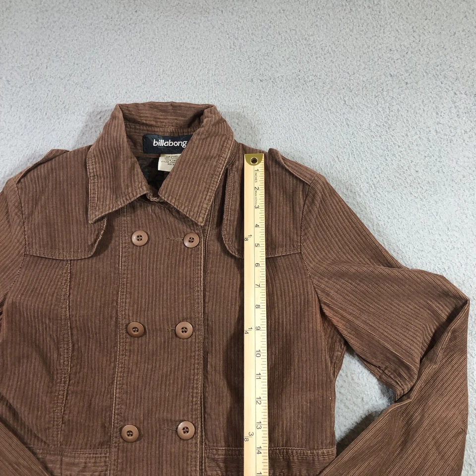 Chaqueta Pana Billabong Mujer’s M Marrón Militar Ejército Foto 4 de 4