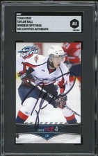 Taylor Hall Signed 2009-2010 Windsor Spitfires Pre Rookie Card SGC #AU1001802