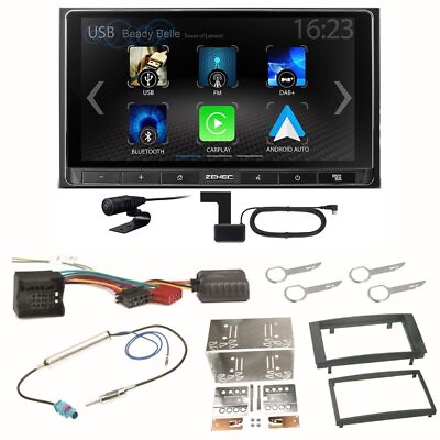 ZENEC Z-N538 Android Auto CarPlay DAB+ Einbauset für T5 2003-2015 Multivan