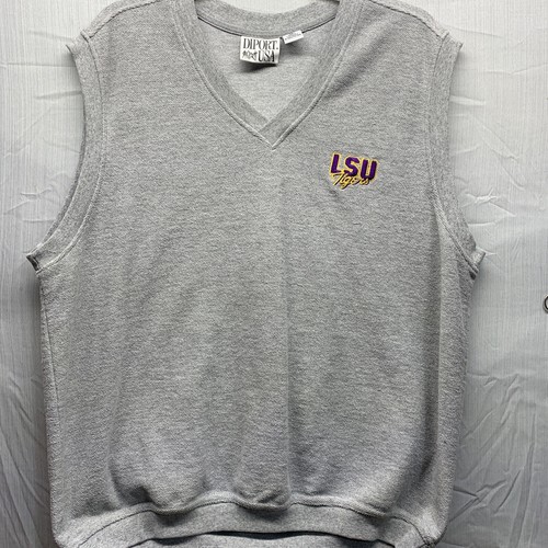 LSU Tigers Golf Weste Baumwolle/Poly ärmellos Vintage Oberbekleidung DiPort USA Gr. XL