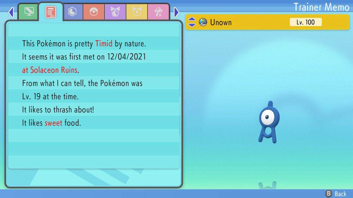 Shiny/non-shiny Unown 6IV Brilliant Diamond/shining Pearl 