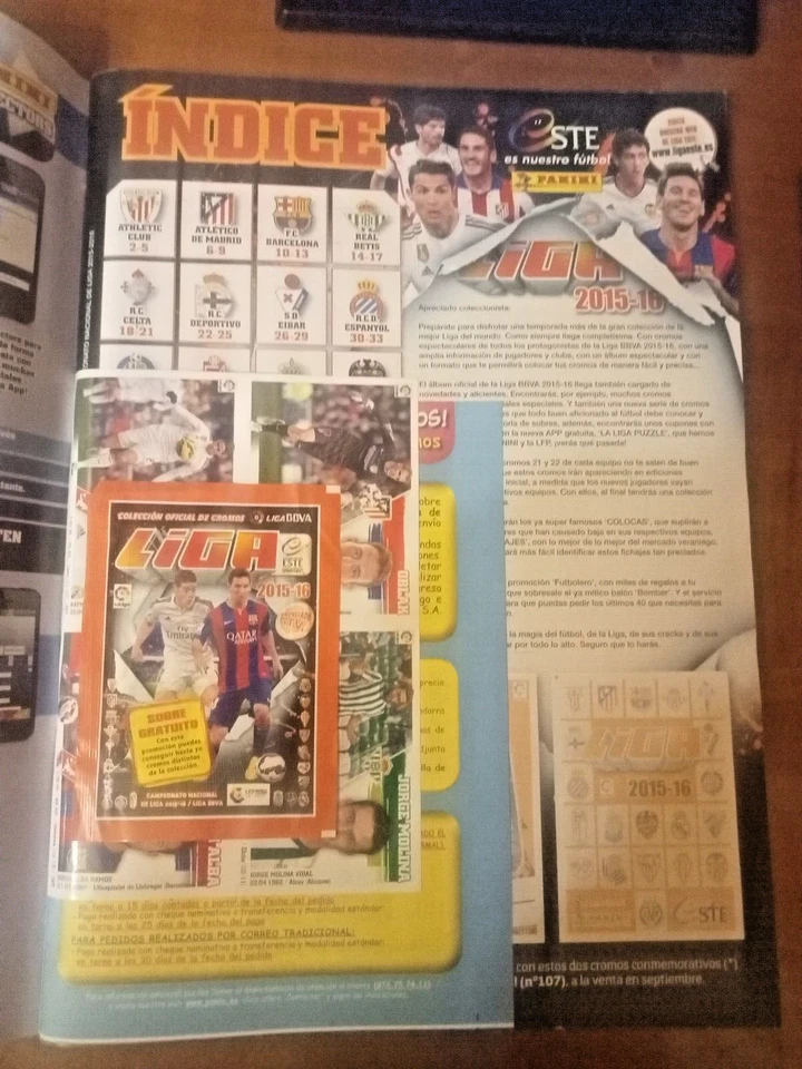 ÁLBUM VACIO LIGA ESTE PANINI, TEMPORADA 2015-16. - Imagen 3 de 4