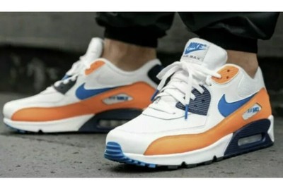 air max 90 white photo blue total orange