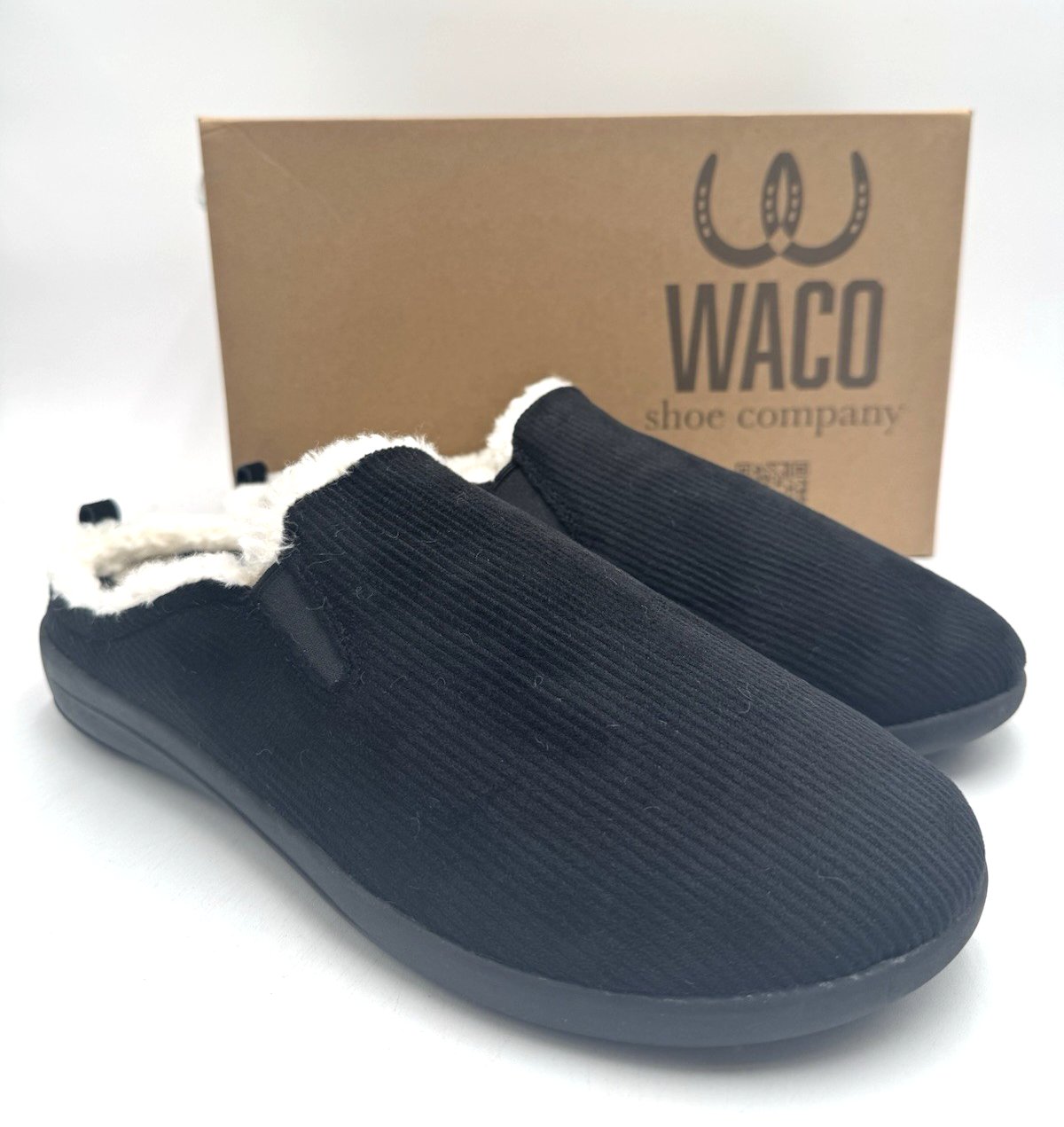 SAOLA Waco DUNDEE VELLUTO A COSTE Uomo NUOVO Ciabatta Nero US Taglia 12 Medium