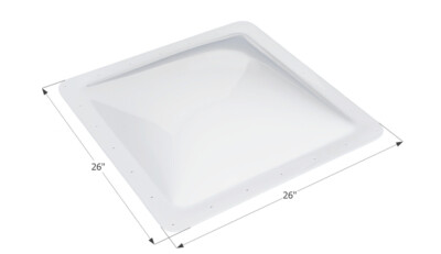 Icon 01857 26'' x 26'' White SL2222 for RV Skylight