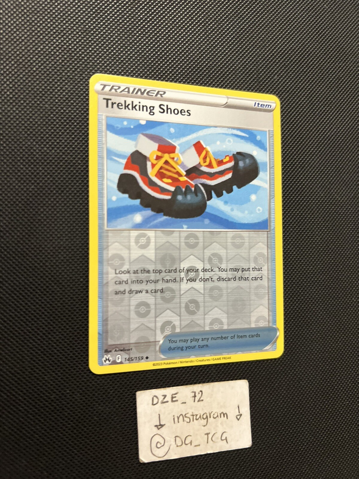 Pokemon Crown Zenith Trekking Shoes 145/159 REVERSE Holo M/NM