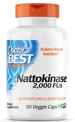 Doctor's Best Nattokinase 2,000 FU of Enzyme, Supports Heart Health 90 Caps