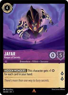 X4 JAFAR - Keeper of Secrets (Playset) Rare #44/204 EN 1 Lorcana