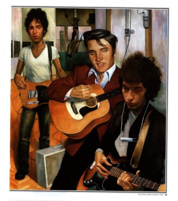 ROLL1 MAGAZIN BILD 13X11'' BOB DYLAN, ELVIS PRESLEY, BRUCE SPRINGSTEEN