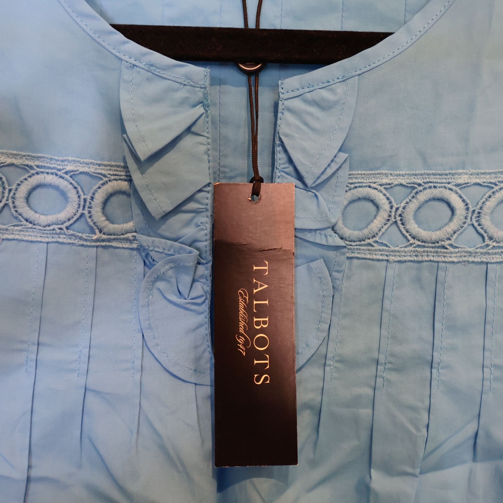 Talbots Blue Blouse Size Small - image 3