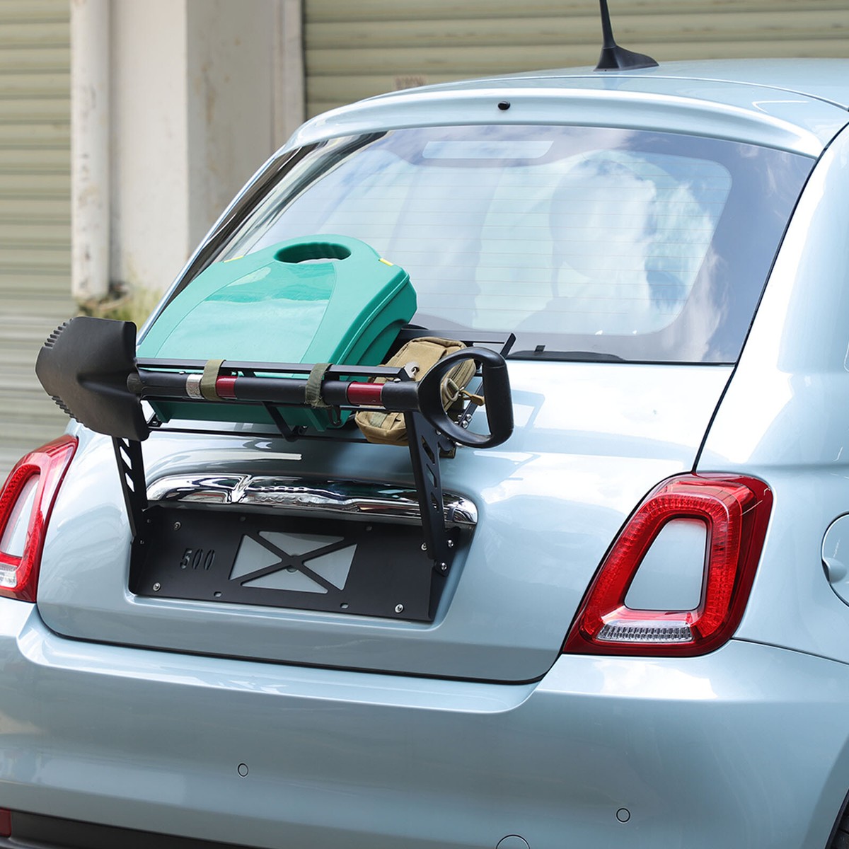Carbon Steel Tailgate Basket Rear Luggage Cargo Rack For Fiat 500