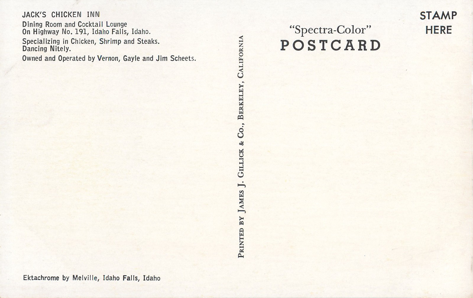 A View of Jack's Chicken Inn, Highway 191, Idaho Falls ID eBay