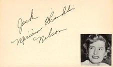 Miriam Franklin Signed Auto 3x5 Index Card Duffy's Tavern