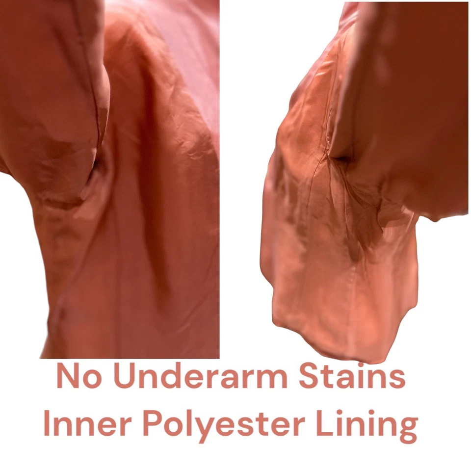 Blazer Talbots jaqueta de seda 8P coral escuro outono ação de graças Natal Páscoa - Imagem 4 de 4