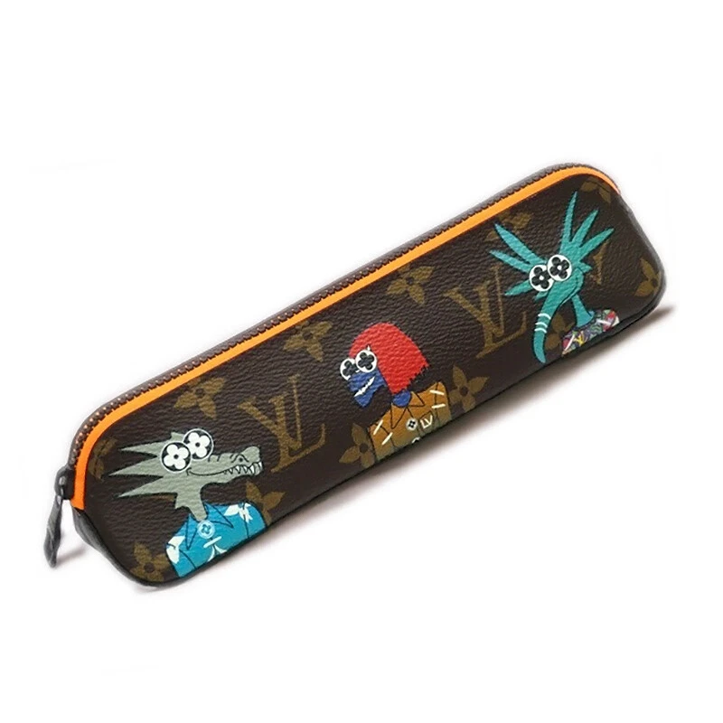 Louis Vuitton Monogram Friends Elizabeth Pencil Pouch Pen Case Auth s l1200