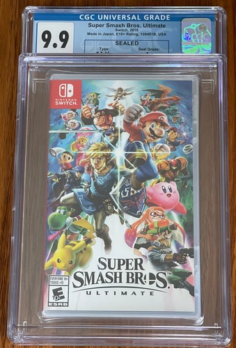 NEU 2018 Switch Mario Super Smash Bros. Ultimate CGC VGA 9.9 A++ Y-Fold Seal - Bild 2 von 4