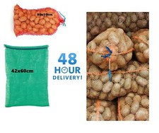  NET SACKS VEGETABLES MESH BAGS LOGS KINDLING WOOD ONIONS POTATO RASCHEL 15-30kg