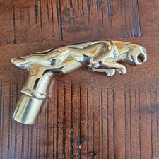 Brass Jaguar Handle Cane Grip Walking Stick