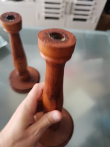 Wood Candle Holder, Set of 2 - Decorative tall candle holders💥✨ - Picture 6 of 10