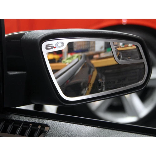 ACC Side View Mirror Trim '5.0' Logo fits 2011-2013 Ford Mustang GT-Brushed
