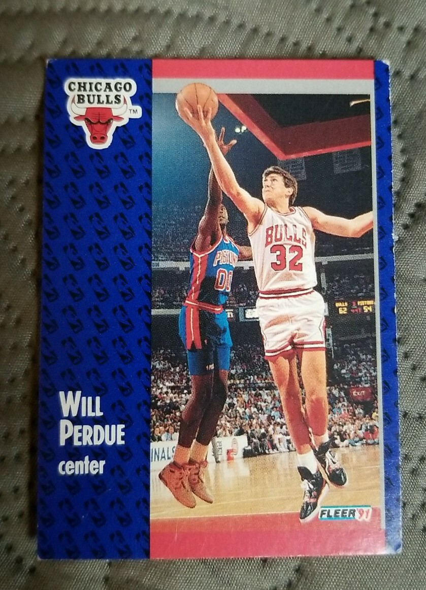 1991-92 Fleer Chicago Bulls Basketball Card #32 Will Perdue
