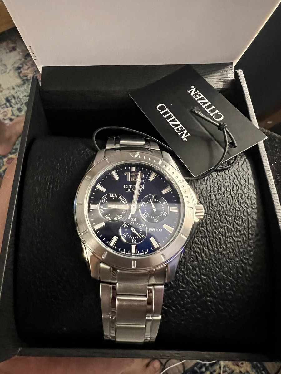 Citizen Chronograph Quartz Blue Dial Stainless Steel Bracelet 41mm