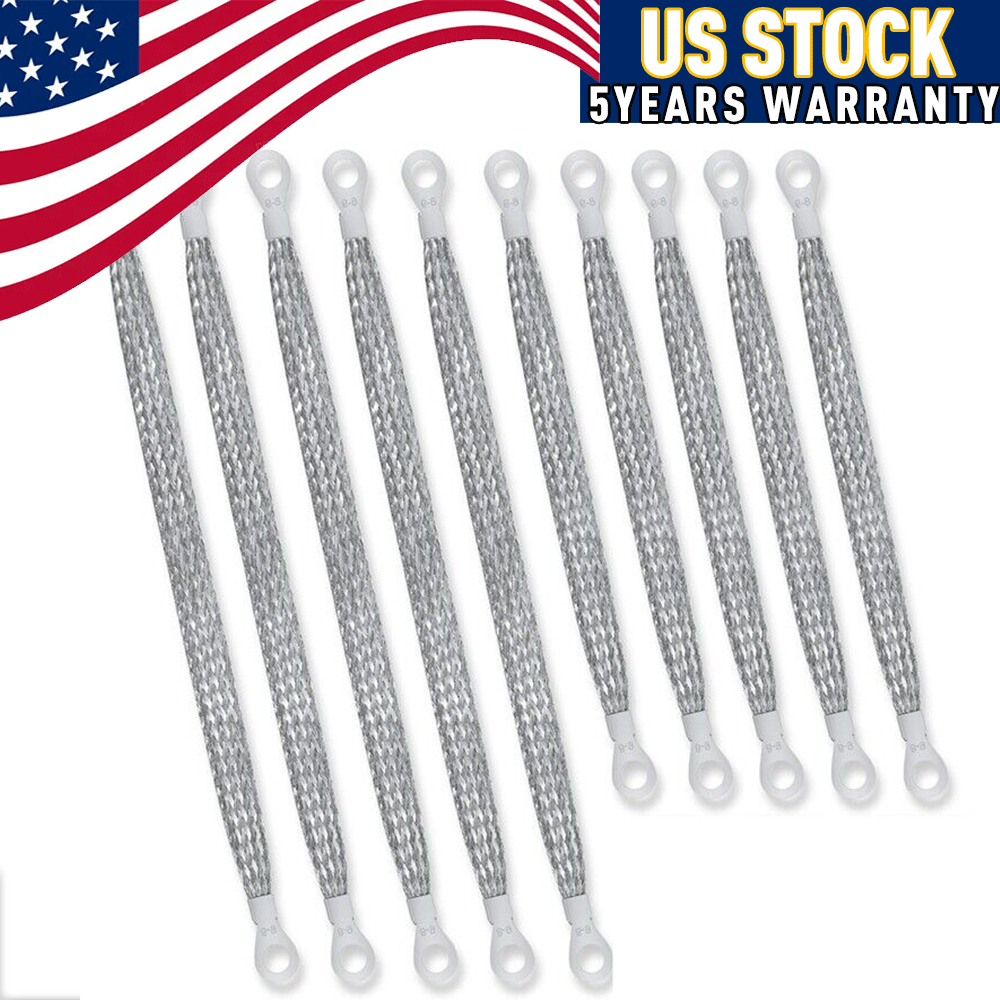 10PCS Car Truck Firewall Engine Body Engine Ground Strap Tinned Copper Cable Kit