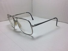 Vintage Designer Eyeglasses FRAMES Aviator Gray 56 16 140