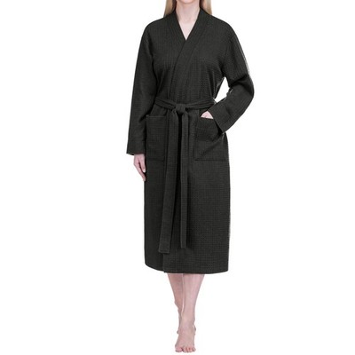Women Waffle Knif Soft Robe Lightweight Bathrobe for Shower Bath Spa Long Lady