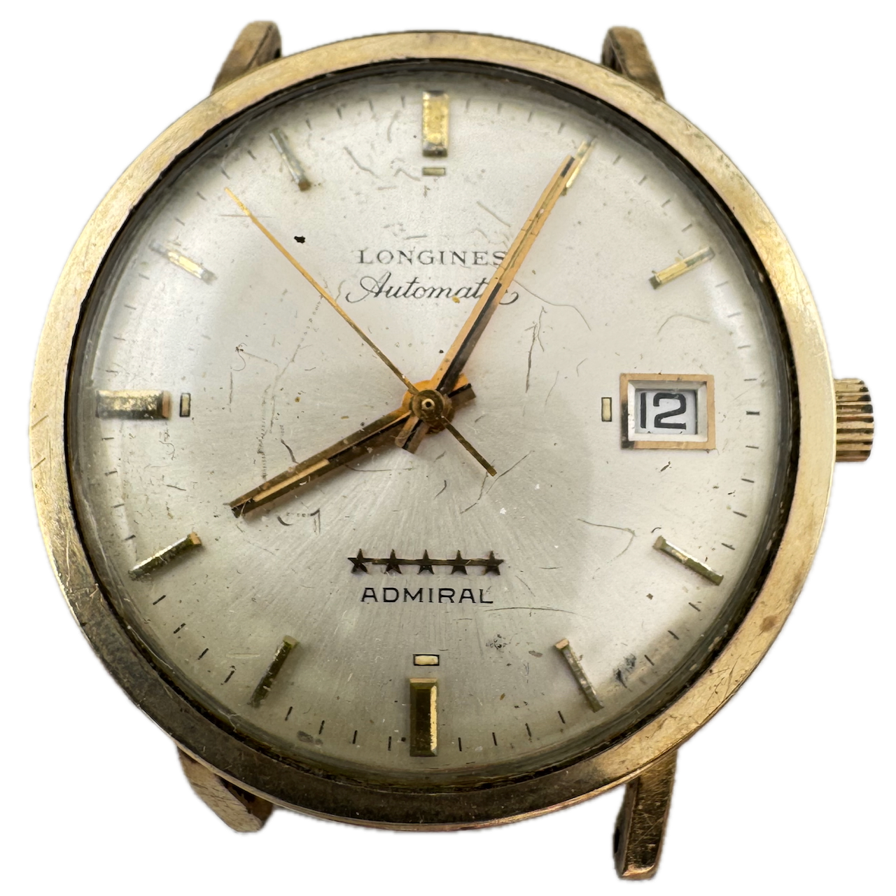 Vintage Longines 5 Star Admiral Men's Bumper Automatic Swiss 10k GF Wristwatch